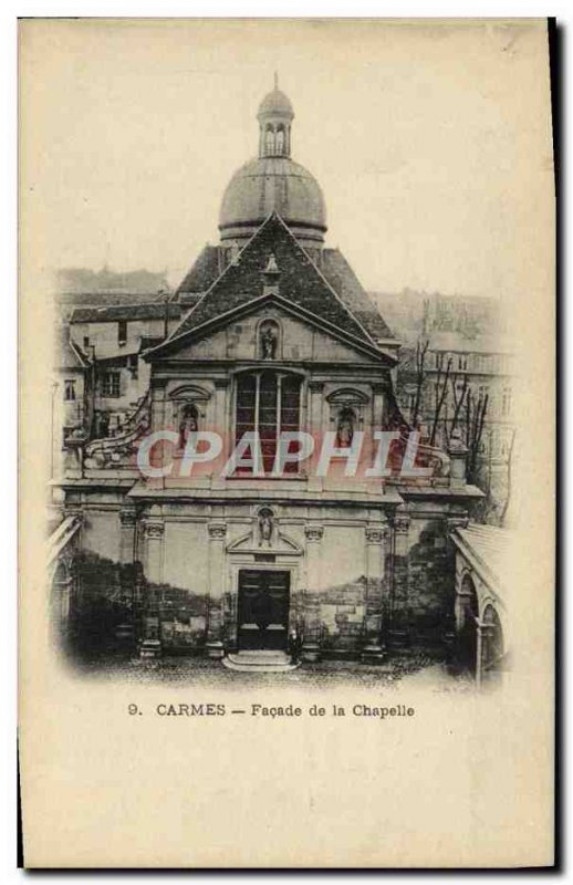 Old Postcard Carmelites Facade De La Chapelle