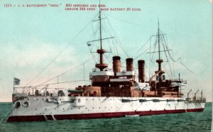 Great White Fleet Battleship Ohio Navy Ship Postcard