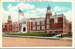 South Side High School Newark NJ New Jersey WB Postcard VTG UNP Vintage Unused 