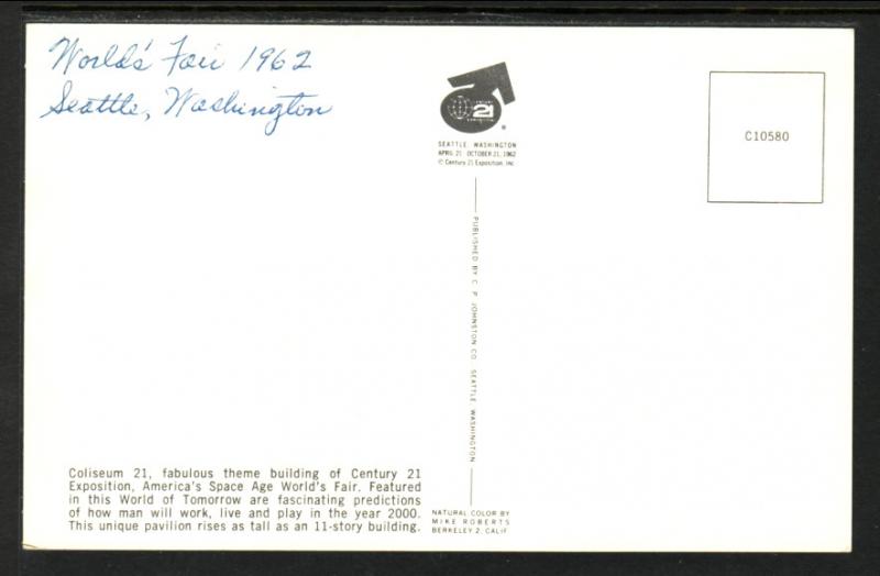 Coliseum 21,Seattle World's Fair BIN