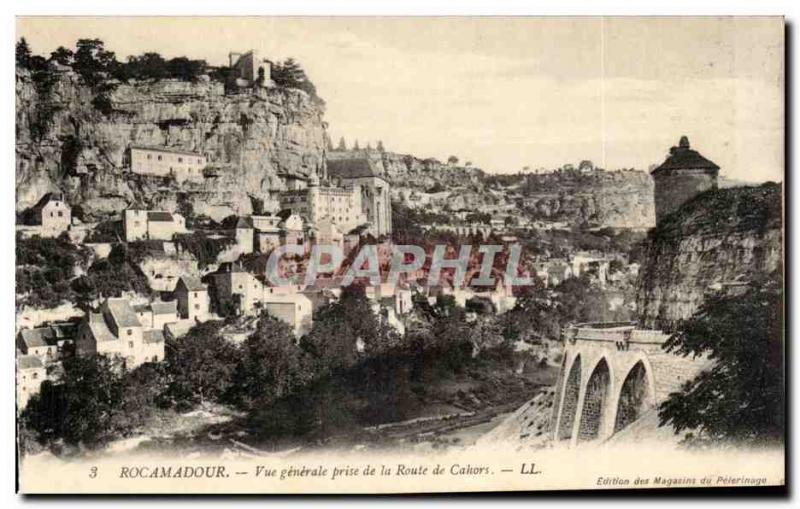 CPA Rocamadour View taken of the road of Cahors