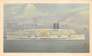 Steamer Connecticut Steamship Non  Backing Ferry Boat Ship 