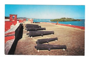 Virgin Island St Croix Fort Christiansvaern Christiansted Harbor Cannon Postcard