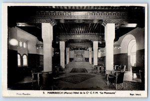 Marrakesh Morocco Postcard Hotel De La Cie C.F.M LaMamounia c1940's RPPC Photo