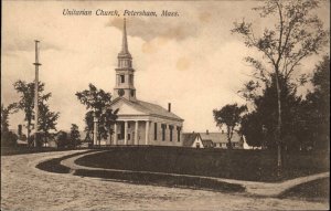 Petersham Massachusetts MA Church c1900s-10s Postcard