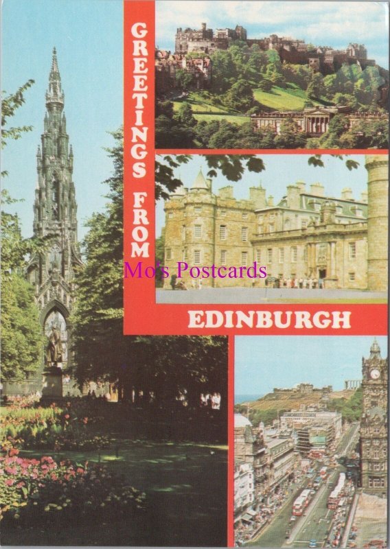 Scotland Postcard - Edinburgh, Scott Monument, The Castle, Holyrood  RR20670