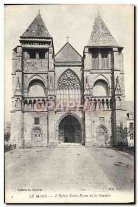 Old Postcard Le Mans L & # 39Eglise Notre Dame De La Couture