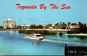 Florida Tequesta Village On The Ocean From Inland Waterway 1973