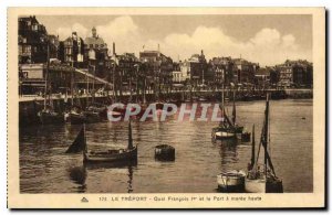 Old Postcard Treport Quqi Francois I and the harbor at high tide Boat