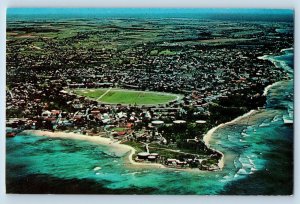 Barbados W.I. Postcard Air View Seawell Airport c1950's Unposted Vintage