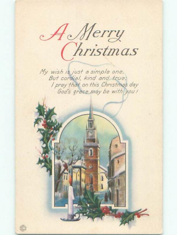 Divided-Back CHRISTMAS SCENE Great Postcard W9753