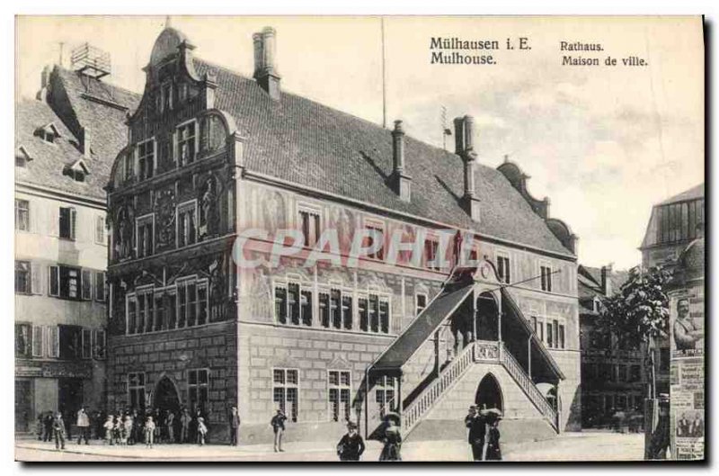 Old Postcard MULHAUSEN i.e. Rathaus MAULHOUSE. Townhouse