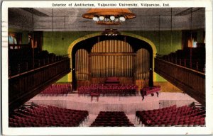 Interior of Auditorium Valparaiso University IN c1923 Vintage Postcard B07