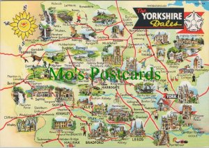 Maps Postcard - Map of The Yorkshire Dales  RR18925
