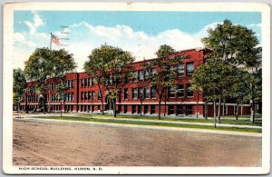 1924 High School Building Huron South Dakota SD Campus Building Posted Postcard