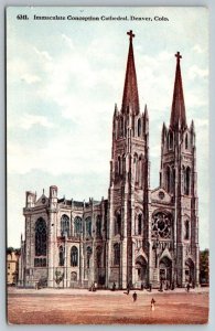 Immaculate Conception Cathedral  Denver  Colorado   Postcard  c1915