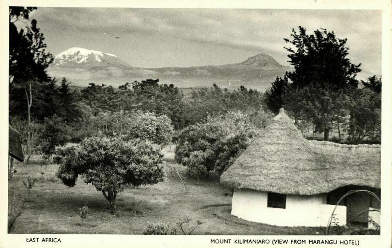 East Africa, Mount Kilimanjaro View from Marangu Hotel (1950s) Skulina Postcard