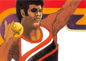 Artwork By Robert Peak, Used For Design Of Shot Put Stamp  