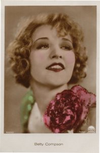 Betty Compson Film Actress Hand Coloured Tinted Real Photo Postcard