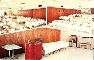 King Bros. Motel St. Louis MO Banquet Room Vintage Chrome Postcard