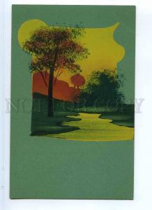 245211 AUTUMN Art Nouveau Vintage WATER COLOR HAND PAINTED PC