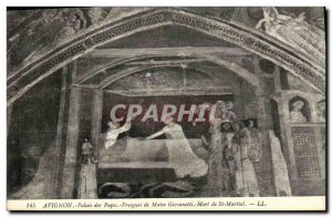 Postcard Old Avignon Palace of the Popes Frescoes Mateo Giovanetti Death of S...