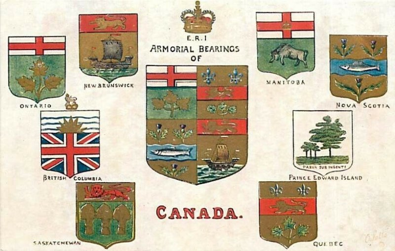 Canada, E.R.I. Armorial Bearings, Rapheal Tuck No. 2552