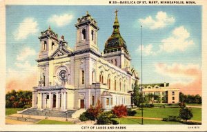 Minnesota Minneapolis Basilica Of St Mary Curteich