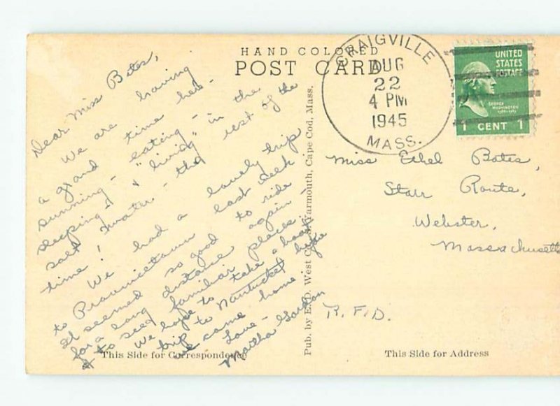 1940's RUSTIC BRIDGE Cape Cod - Craigville Massachusetts MA AD6479