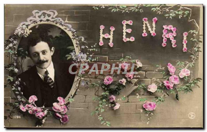 Old Postcard Fancy Henri Surname