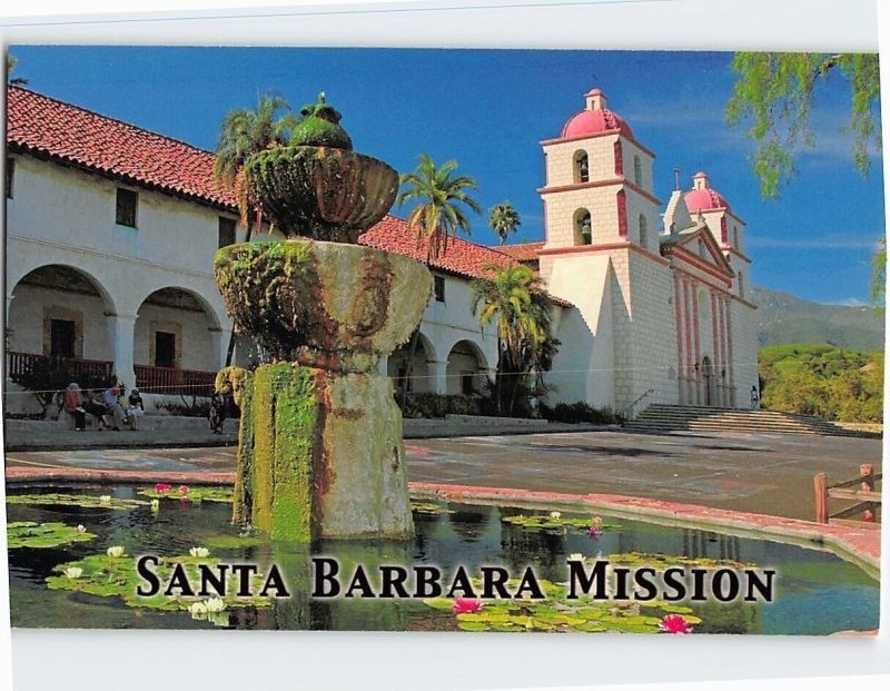 Postcard Santa Barbara Mission, Santa Barbara, California