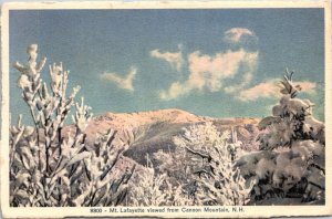 VINTAGE POSTCARD VIEW OF MT. LAFAYETTE FROM CANNON MOUNTAIN NEW HAMPSHIRE 1939