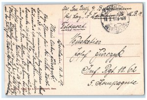 1917 Prinz Johann George Strasse Truppen Uebungsplatz Zeithain Germany Postcard