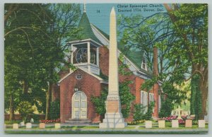 Dover Delaware~Christ Episcopal Church~1940s Linen Postcard