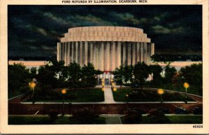 Michigan Dearborn Ford Rotunda By Illumination 1941