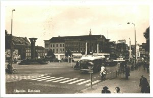 Netherlands Utrecht Rotonde Vintage RPPC 01.45