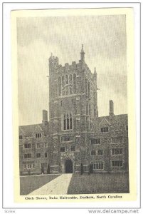 Clock Tower, Duke University, Durham, North Carolina, 1910-1920s