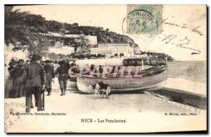 CPA Nice Les Ponchettes Bateaux