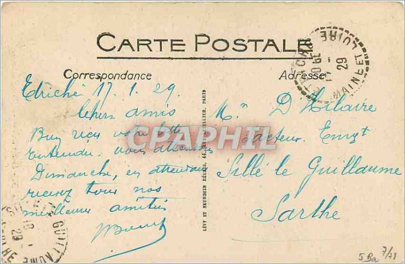 Old Postcard Caen Statue of Louis XIV