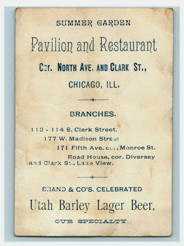 1882 Brand & Co.'s Utah Barley Lager Beer Hon. Mr. O'Rourke P206