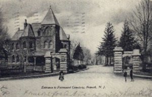 Entrance to Fairmount Cemetery - Newark, New Jersey NJ  