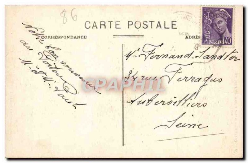 Old Postcard Poitiers Hotel Smoke said Prevote Faculty of Letters