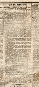 1866 BALTIMORE MD ADVERTISER NEGRO SUFFRAGE BASEBALL CONVENTION (PAID PLAYERS?)