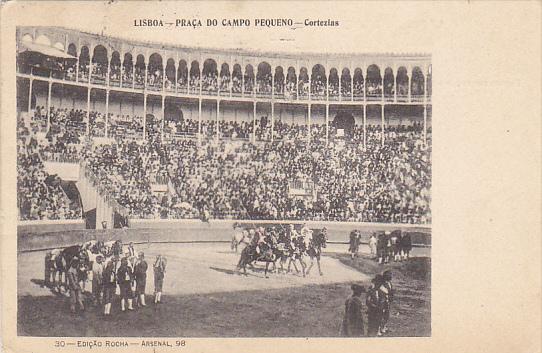 Norway Lisboa Praca Do Campo Pequeno Cortezias Bullfighters Entering On Horse...