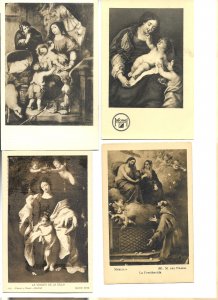 Lot of six (6)  Old vintage Spanish religious postcards, with Virgins, Saints...