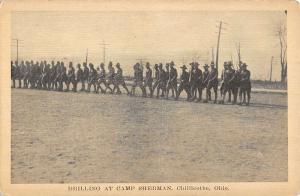 Chillicothe Ohio Camp Sherman Military Drilling Antique Postcard K27296