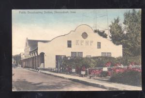 SHENANDOAH IOWA FIELDS BROADCASTING RADIO STATION KFNF VINTAGE POSTCARD