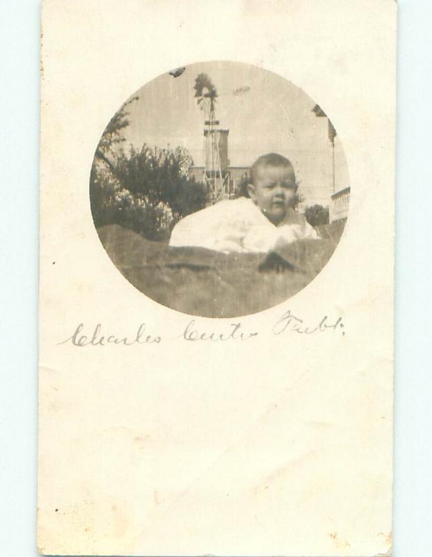 Pre-1920 rppc OLD WEATHERVANE IN BACK Postmarked Shattuck By Woodward OK i8537