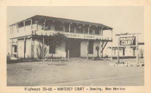 Vintage Postcard Monterey Court Motel Deming NM Highway 70-80 Luna County
