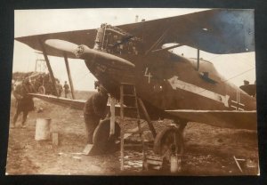 Mint Early Aviation RPPC Real Photo card aircraft Tune Up